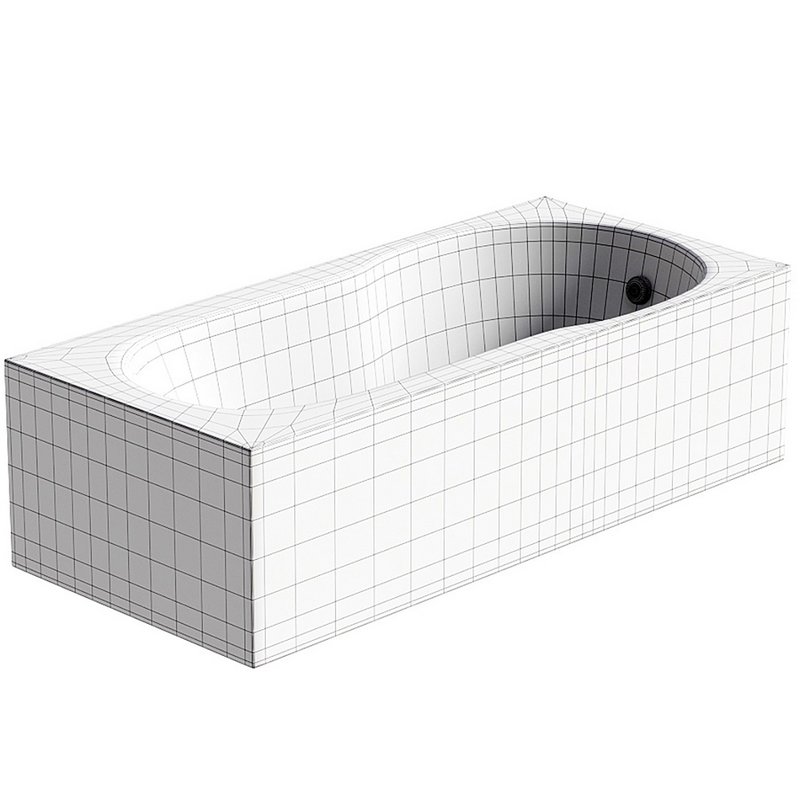 Acrylic bathtub AM PM X Joy W88A 150×70 cm with frame - Image 3