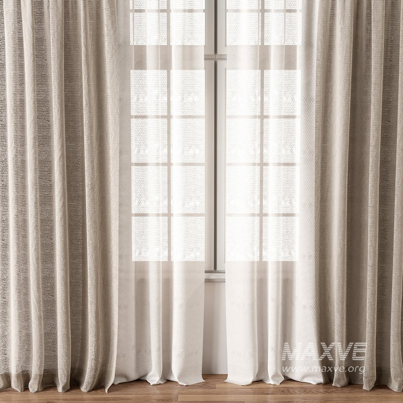 Curtain with tulle fabric 22 - Image 3