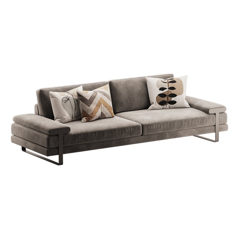 Full Grain Cow Leather Upholstered Sofa - Image 4