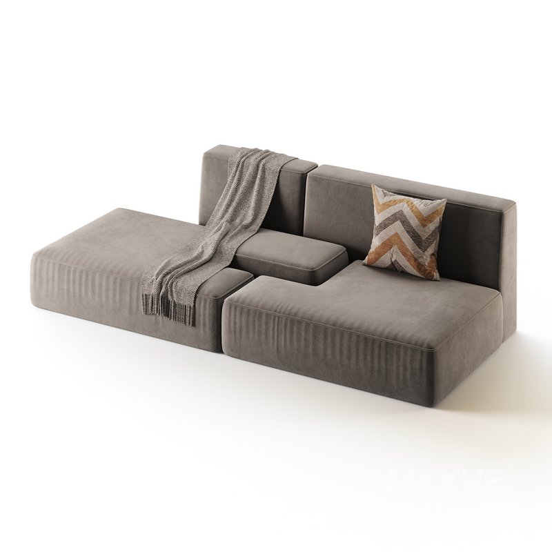 Double sofa Face with armrest black - Image 13