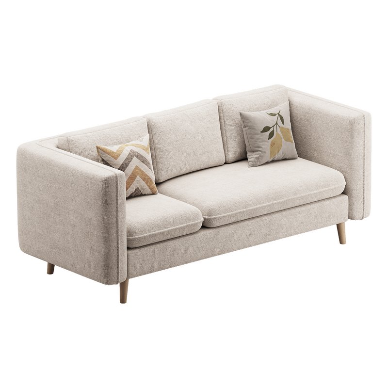 Sofa Couch with Ottoman - Image 5