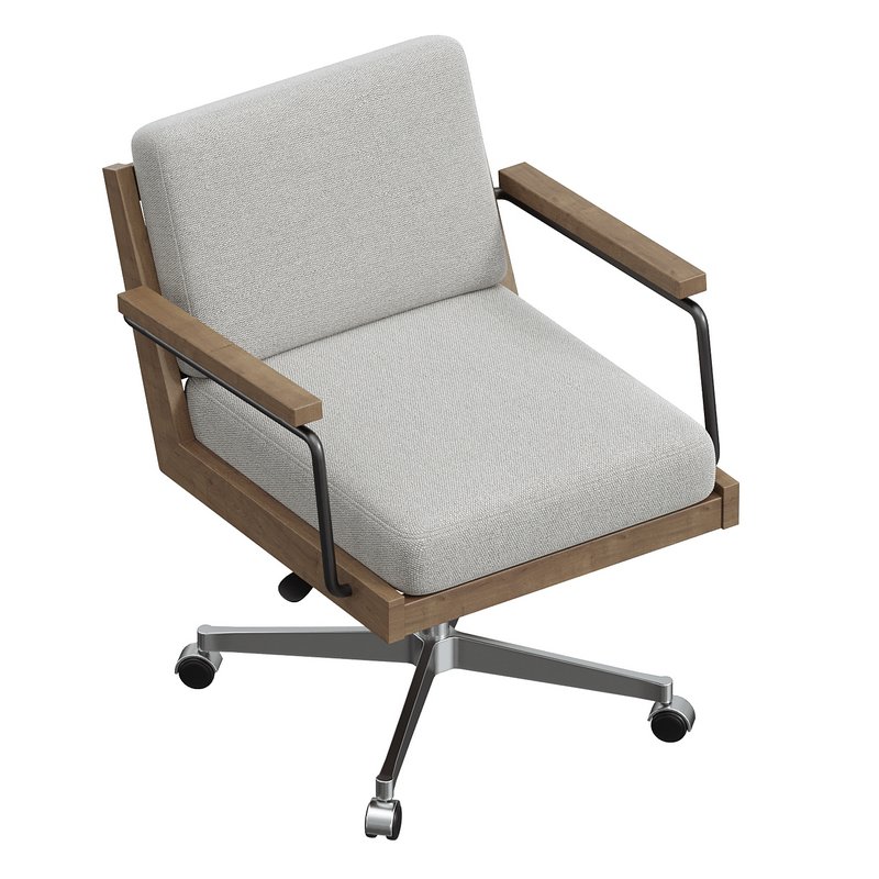 Kylo Upholstered Swivel Desk Chair - Image 3