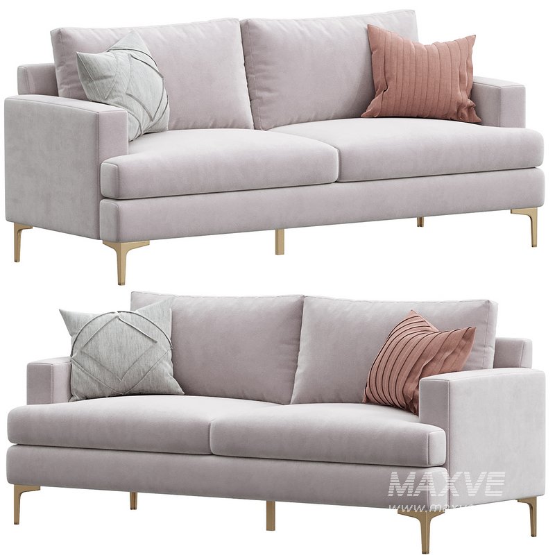 Tribeca Ivory Upholstered Sofa - Image 1