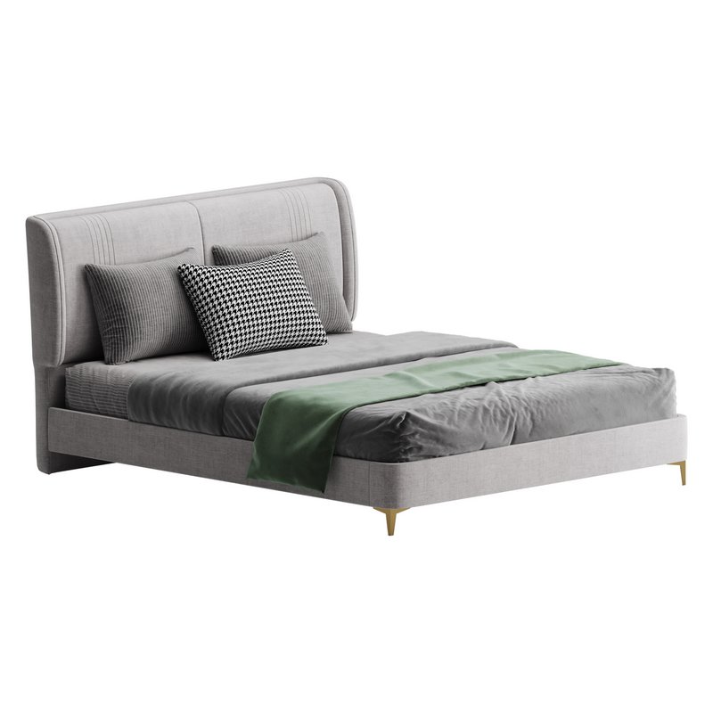 Leather Beige Bed Frame - Image 2