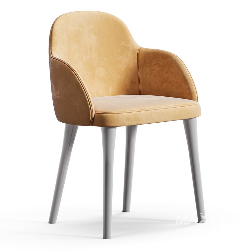 GIULIA GREY VELVET DINING ARMCHAIR - Image 7