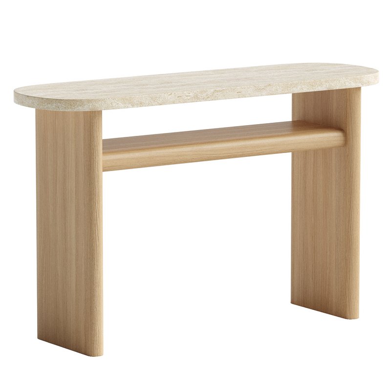 Travertine Marble Console Table - Image 1