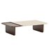 Duo Large Travertine Coffee Table - Thumbnail 1