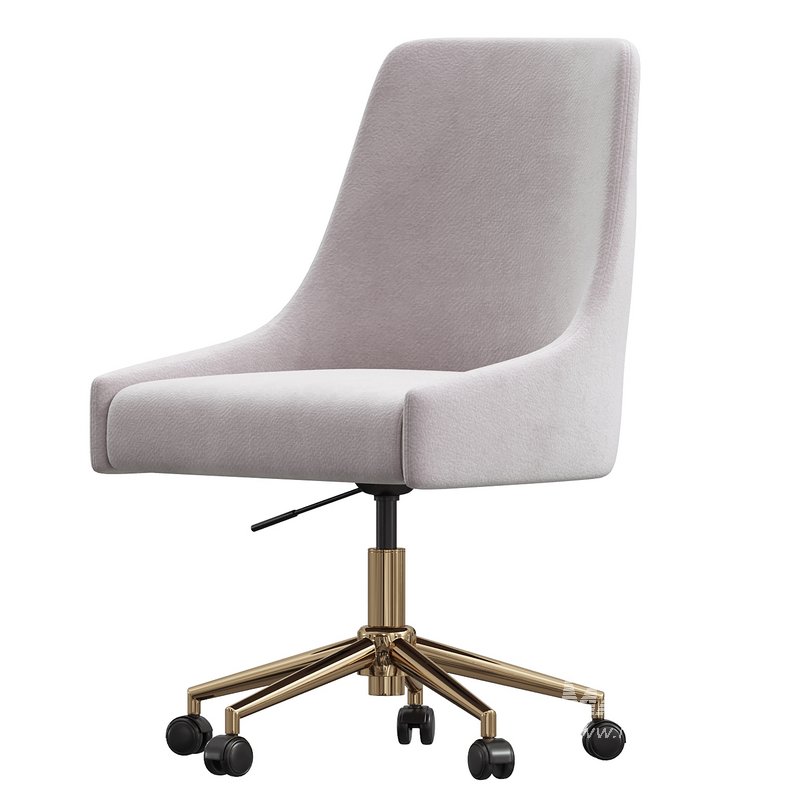 Karina Swivel and Adjustable Velvet Office Chair - Image 2