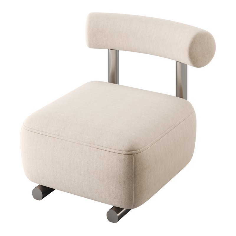 Modish Solid Color Foam Side Chair - Image 3