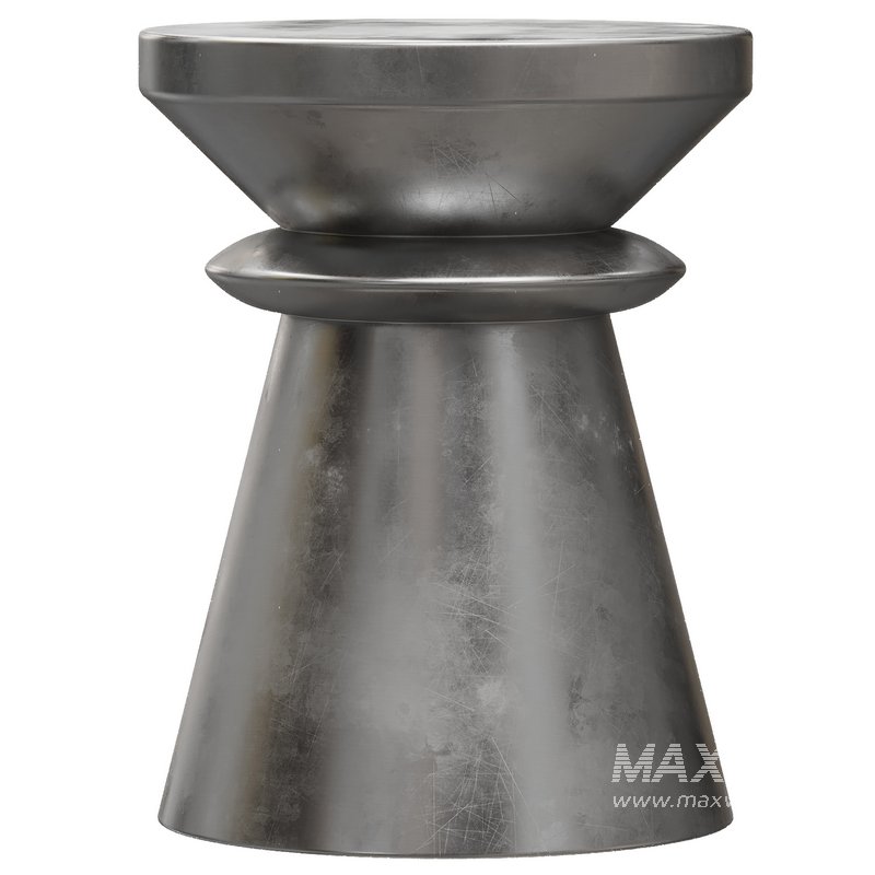 Round aluminium garden side table - Image 1