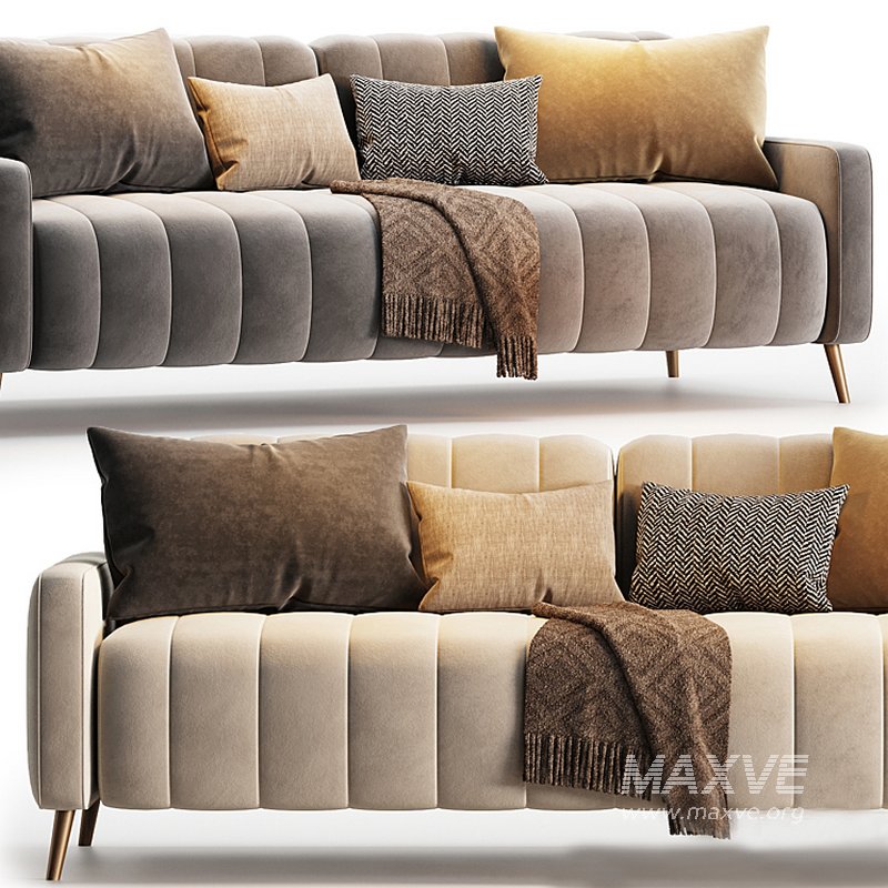 Sofa Markful Velvet Gray - Image 2