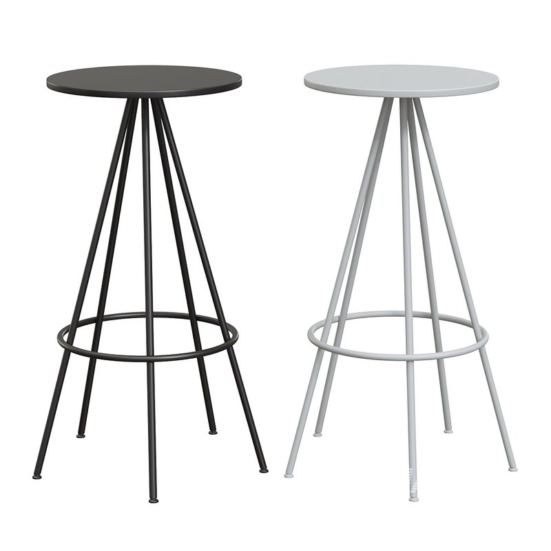 Urban Industrial Five Leg Round Bar Stool - Image 3