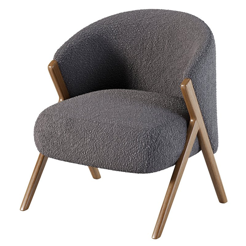UPHOLSTERED BOUCLE ARMCHAIR - Image 3