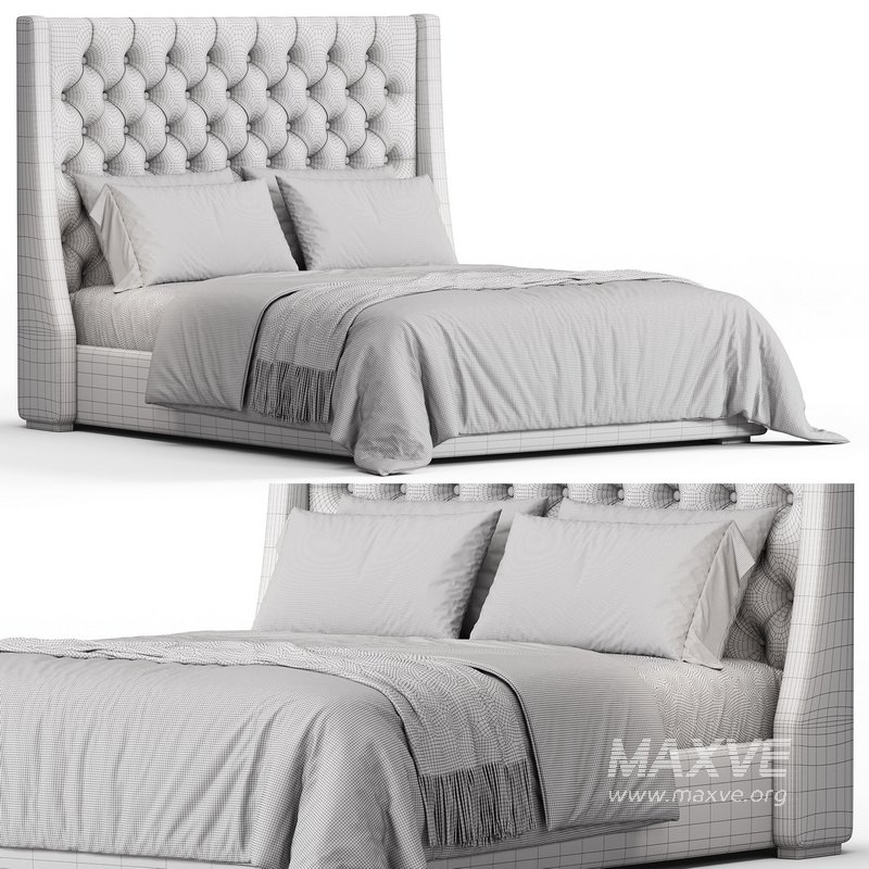 Barron Beds Zoya Grandeur Curved Wingback Bed - Image 2