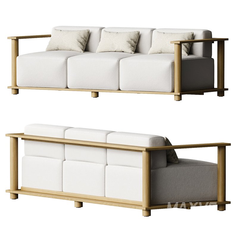 Pinet 84 Teak Outdoor Sofa - Image 1