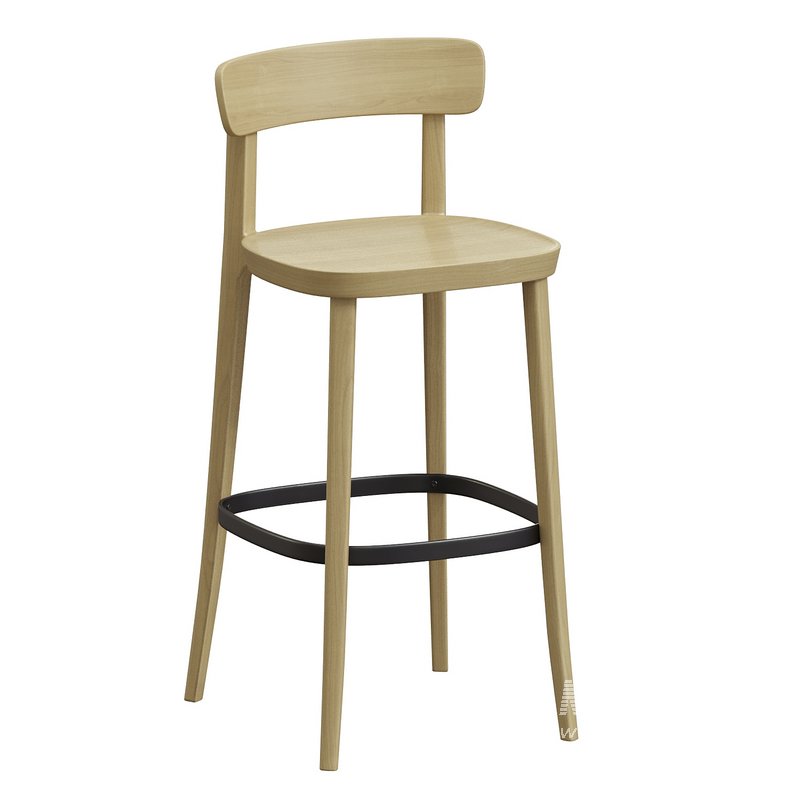 Josue 75cm Wooden Bar Stool - Image 2