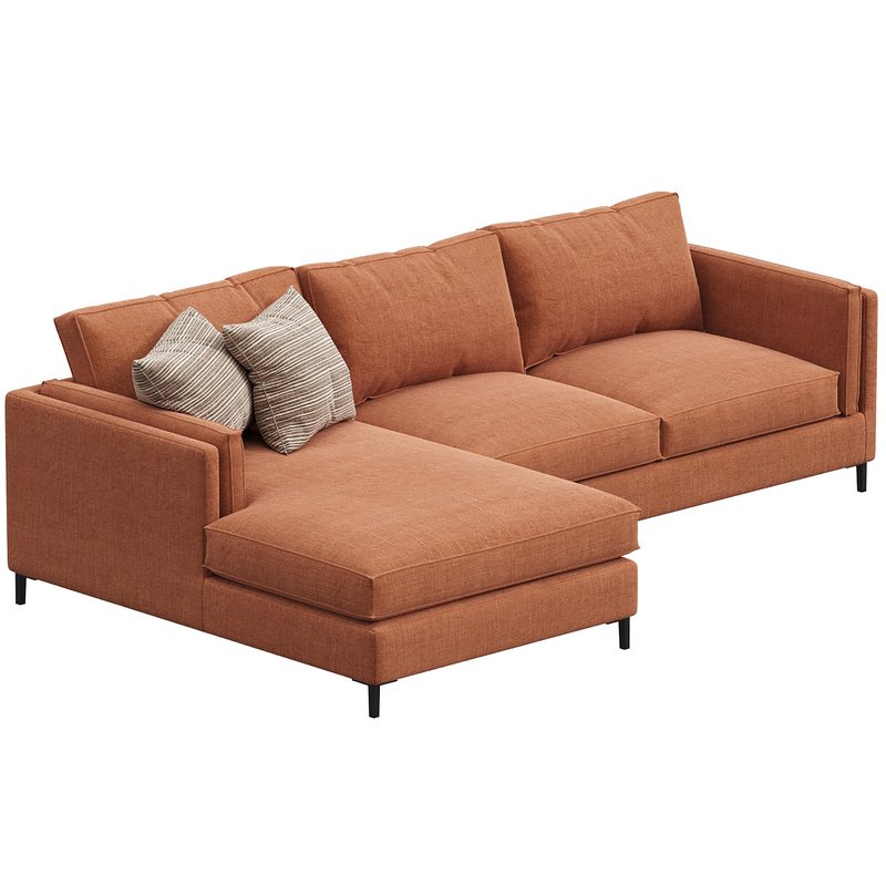 Emery 2 Piece Sectional Sutton Rust - Image 1