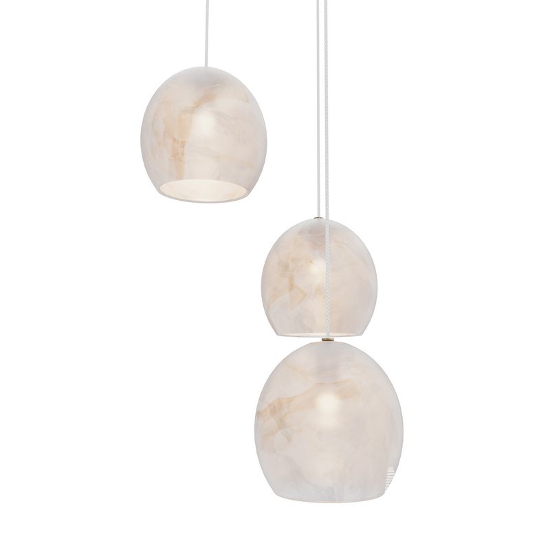 Lazio 3-Light Round Multi-Drop Pendant Currey Company - Image 3