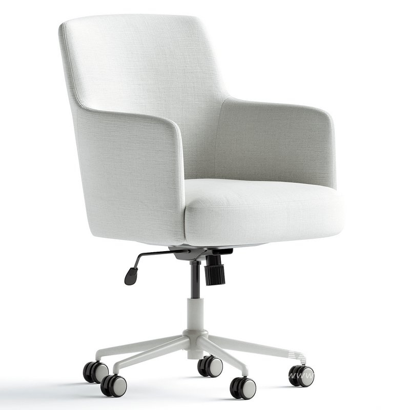 Tommy Hilfiger Belmont Home Office Chair Ivory Fabric - Image 1