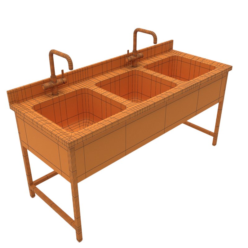 Triple Bowl Sink - Image 4