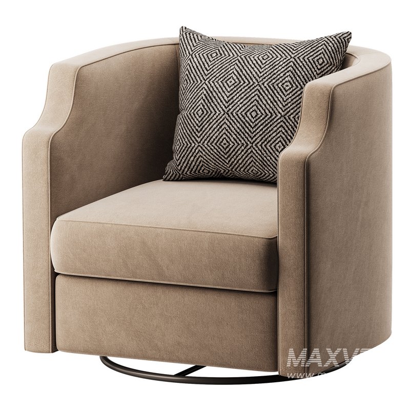 Infinity Swivel Barrel Chair Blue - Image 2