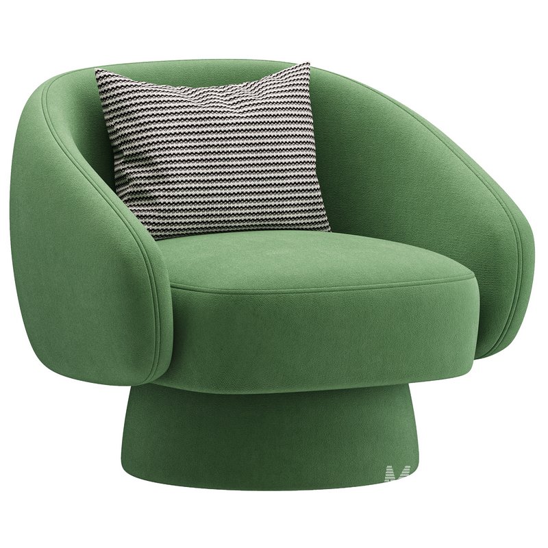 Fauteuil lounge en bouclette Ted - Image 4