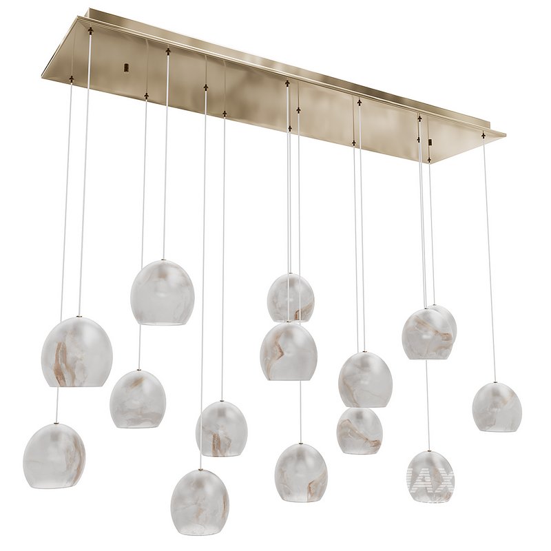 Lazio 15-Light Linear Multi-Drop Pendant Currey Company - Image 1