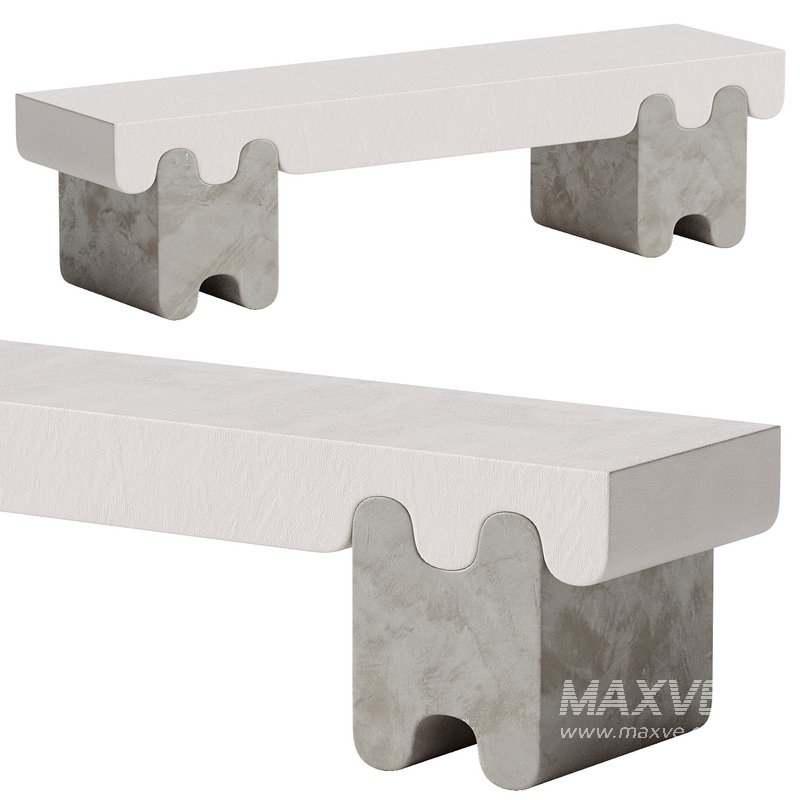 Ossicle Leather Bench - Image 1