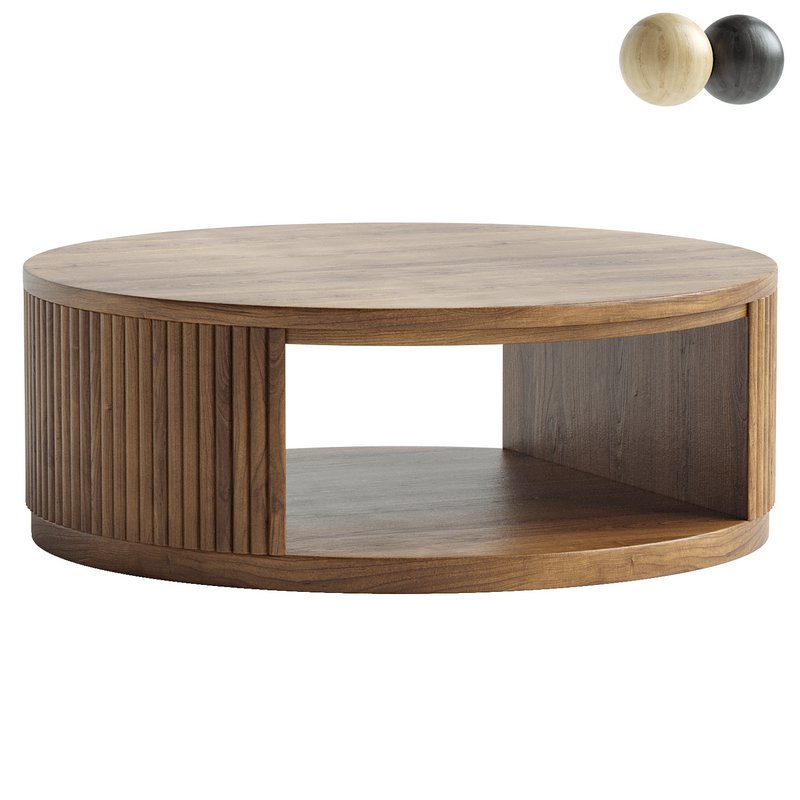 Fitzroy Modern Natural Acacia Coffee Table - Image 1