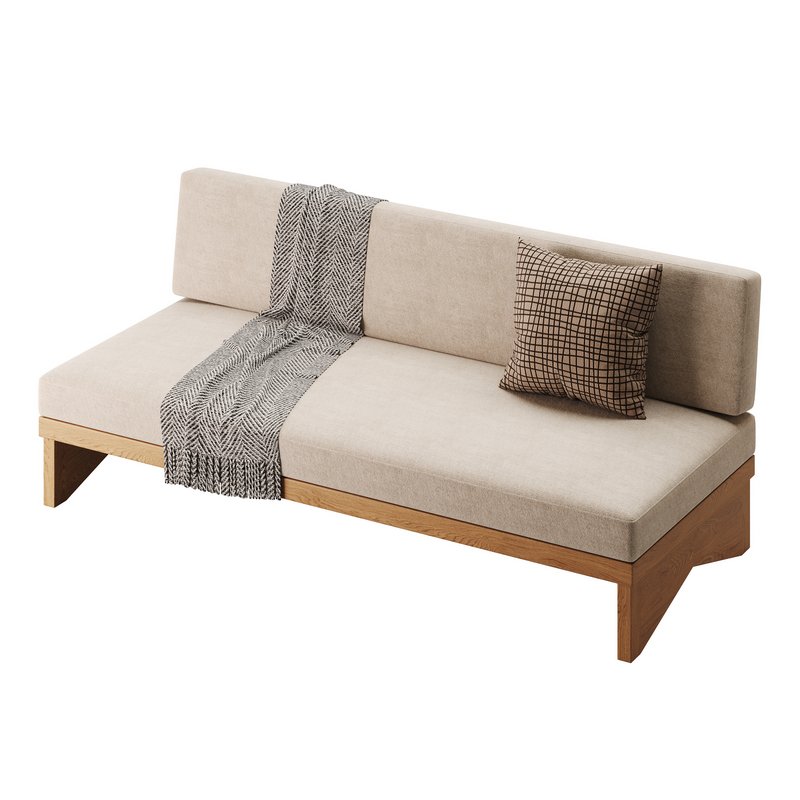 Pierre Leather Armless Loveseat - Image 4