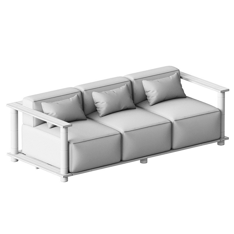 Pinet 84 Teak Outdoor Sofa - Image 4