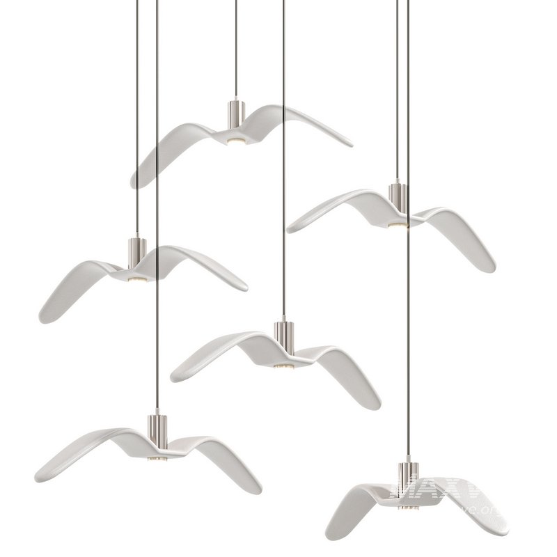 Hanging plastic Led Lamp Bird - Image 1