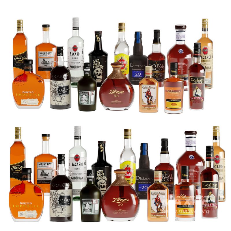 Bottles -40 Bottles:Gins,Rum,Congac - Image 4