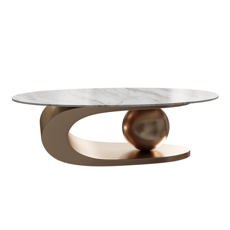 Stainless steel table made of gold - Image 3