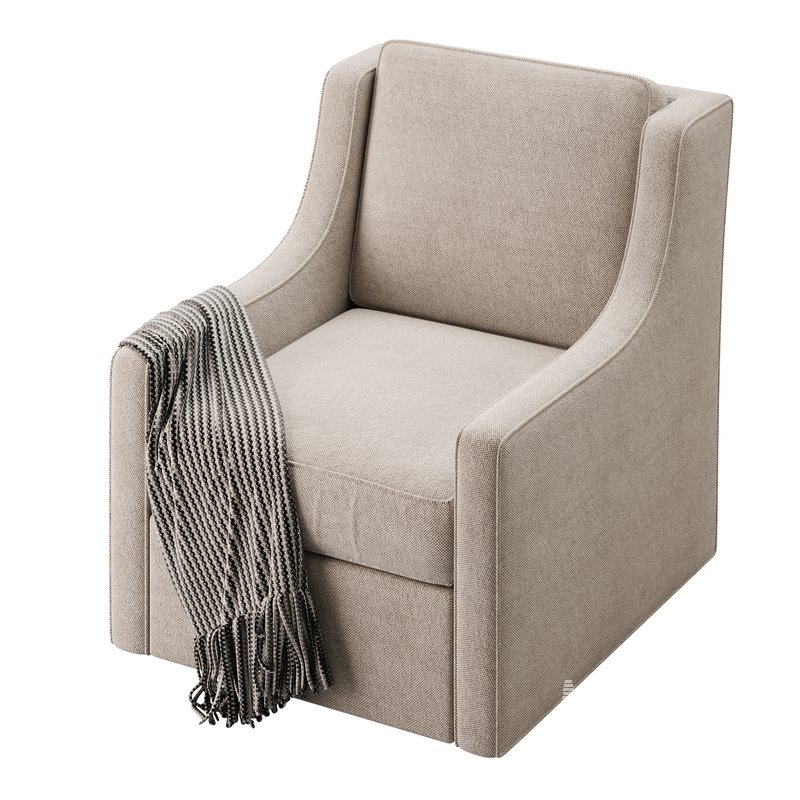 Patterned Swivel Lounge Chair - Image 7