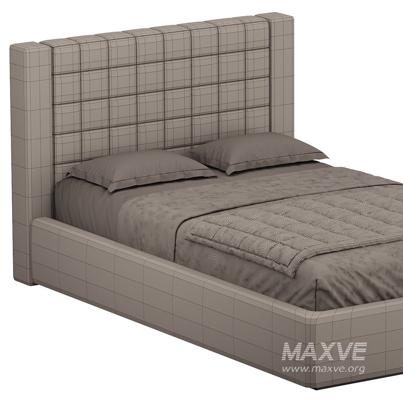 Single bed with upholstered headboard - Image 13