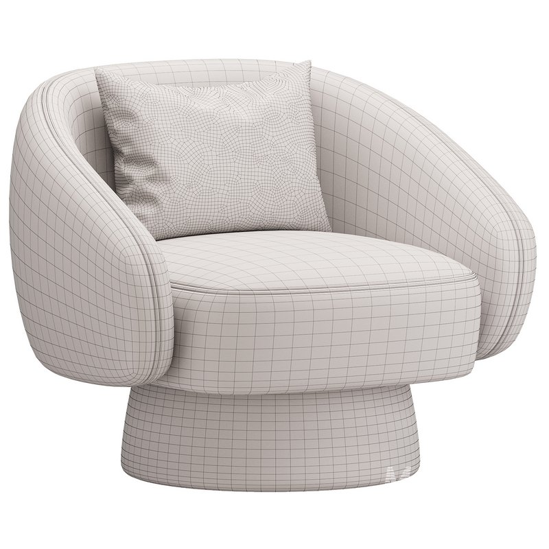 Fauteuil lounge en bouclette Ted - Image 5