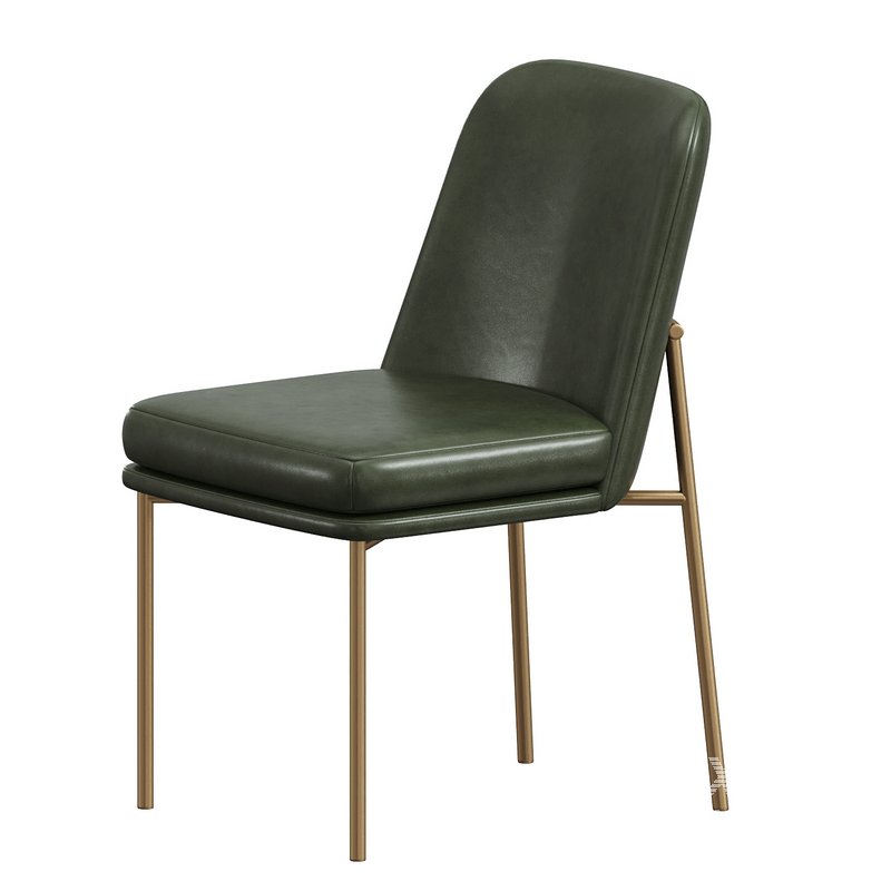 Jack Metal Frame Leather Dining Chair WestElm - Image 3