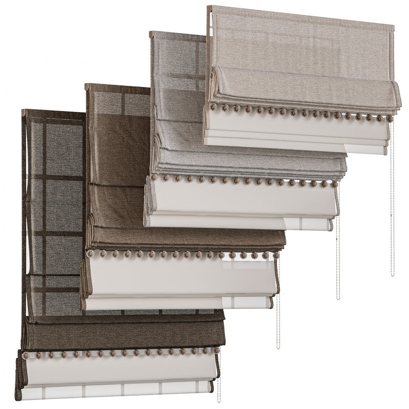 Roman curtain with pom pom 3 - Image 1