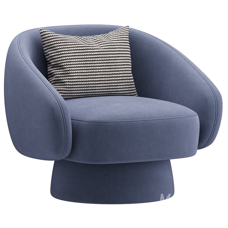 Fauteuil lounge en bouclette Ted - Image 3