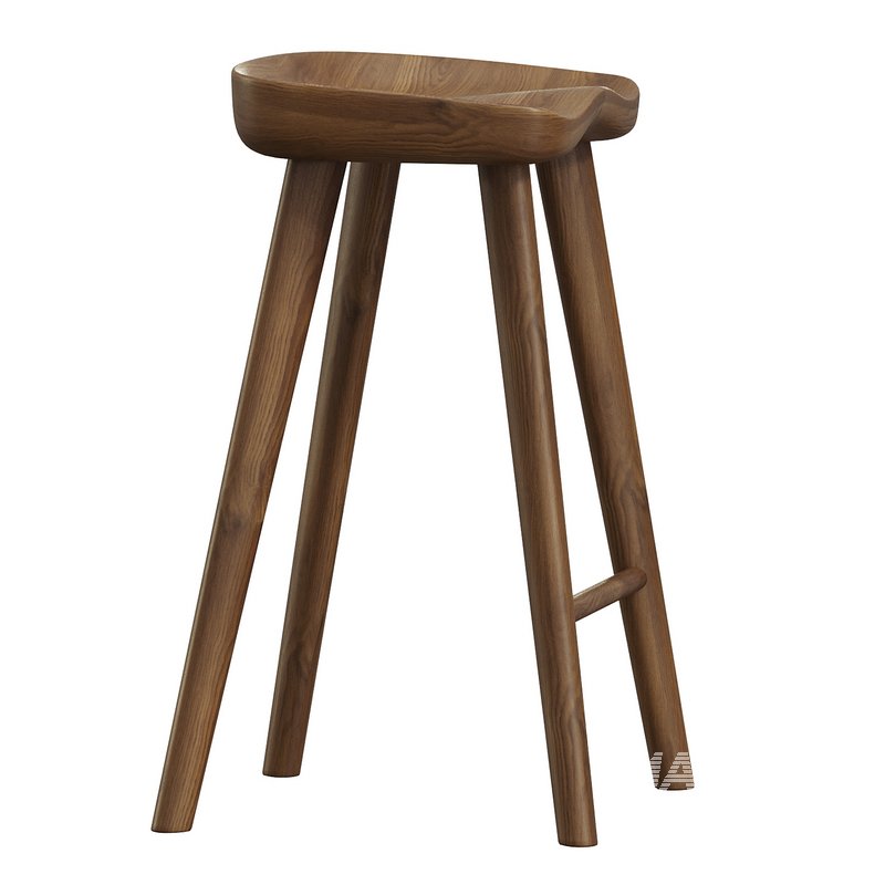 Bethan 65cm Wooden Bar stool - Image 4