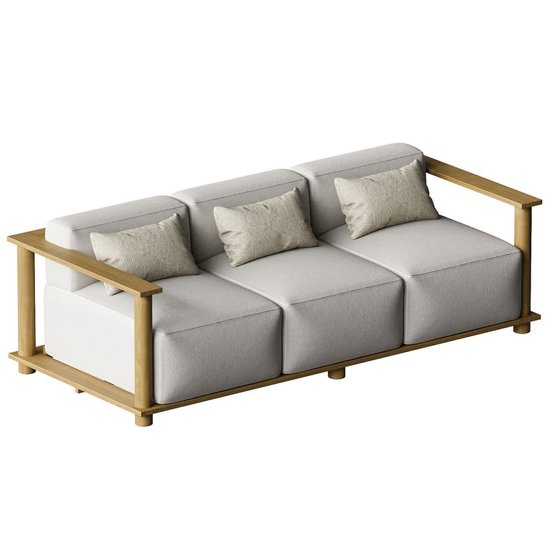 Pinet 84 Teak Outdoor Sofa - Image 3