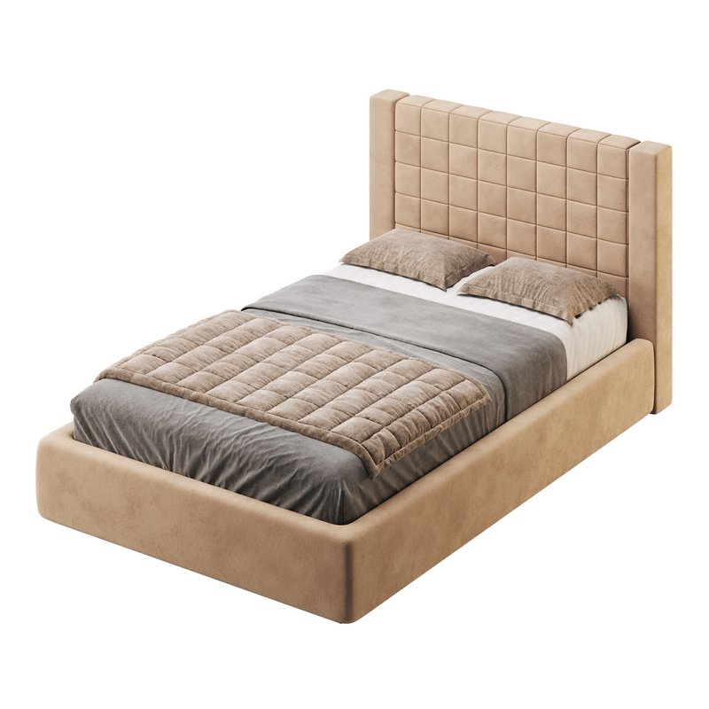 Single bed with upholstered headboard - Image 6