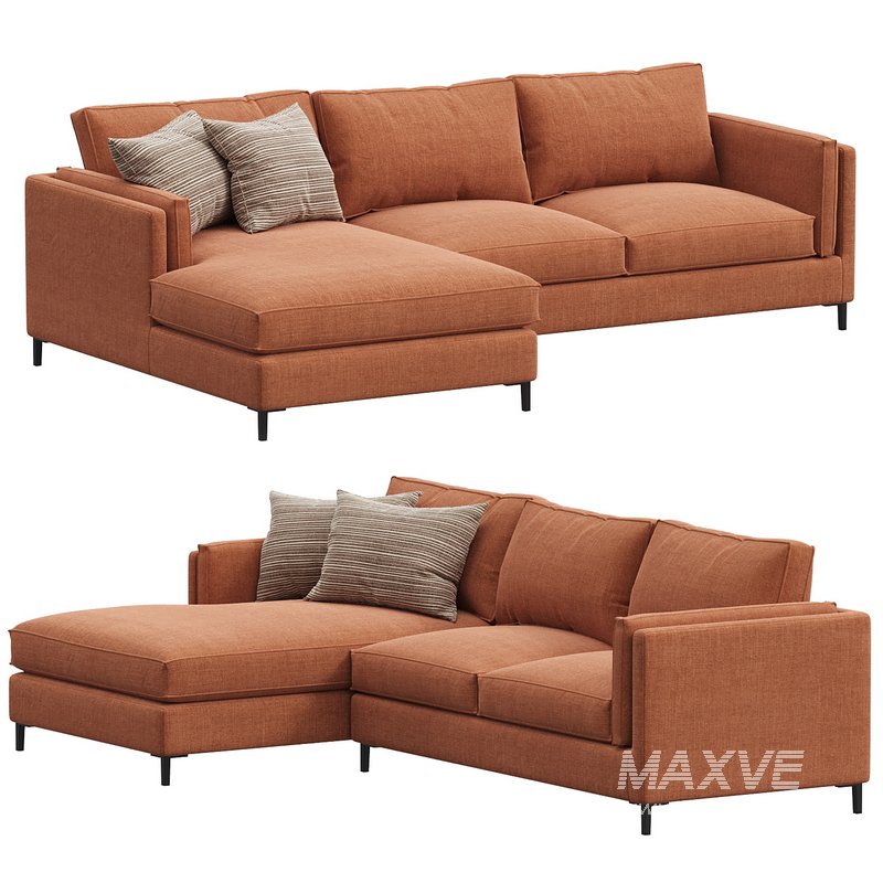 Emery 2 Piece Sectional Sutton Rust - Image 2