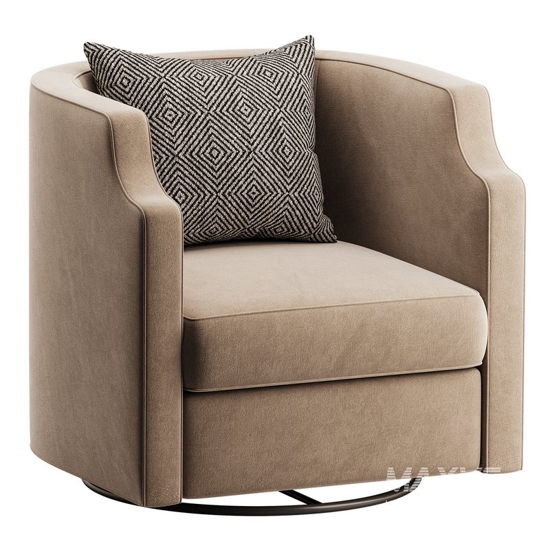 Infinity Swivel Barrel Chair Blue - Image 13