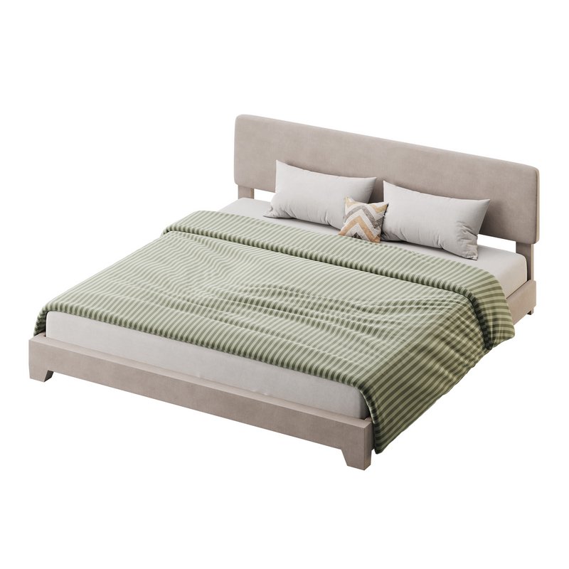 Einfach King Upholstered Platform Bed - Image 4