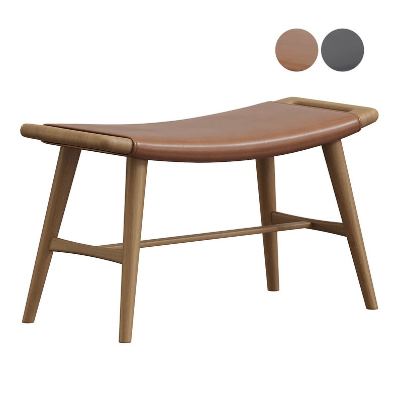 Hans Wegner AP30 Oak leather Piano Stool c1950s - Image 4