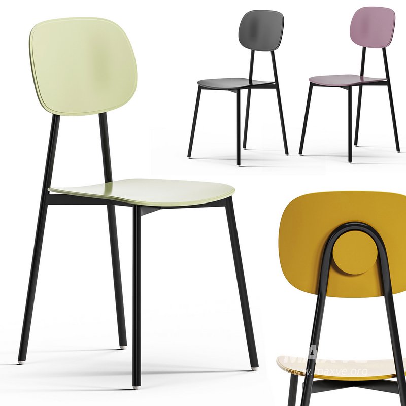 Lollipop Young Metal And Plastic Chairs By Diotti - Image 1