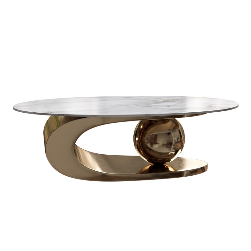 Stainless steel table made of gold - Image 1