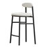 Oneal 65cm Bar Stool Moon White Boucle and Black Legs - Thumbnail 2